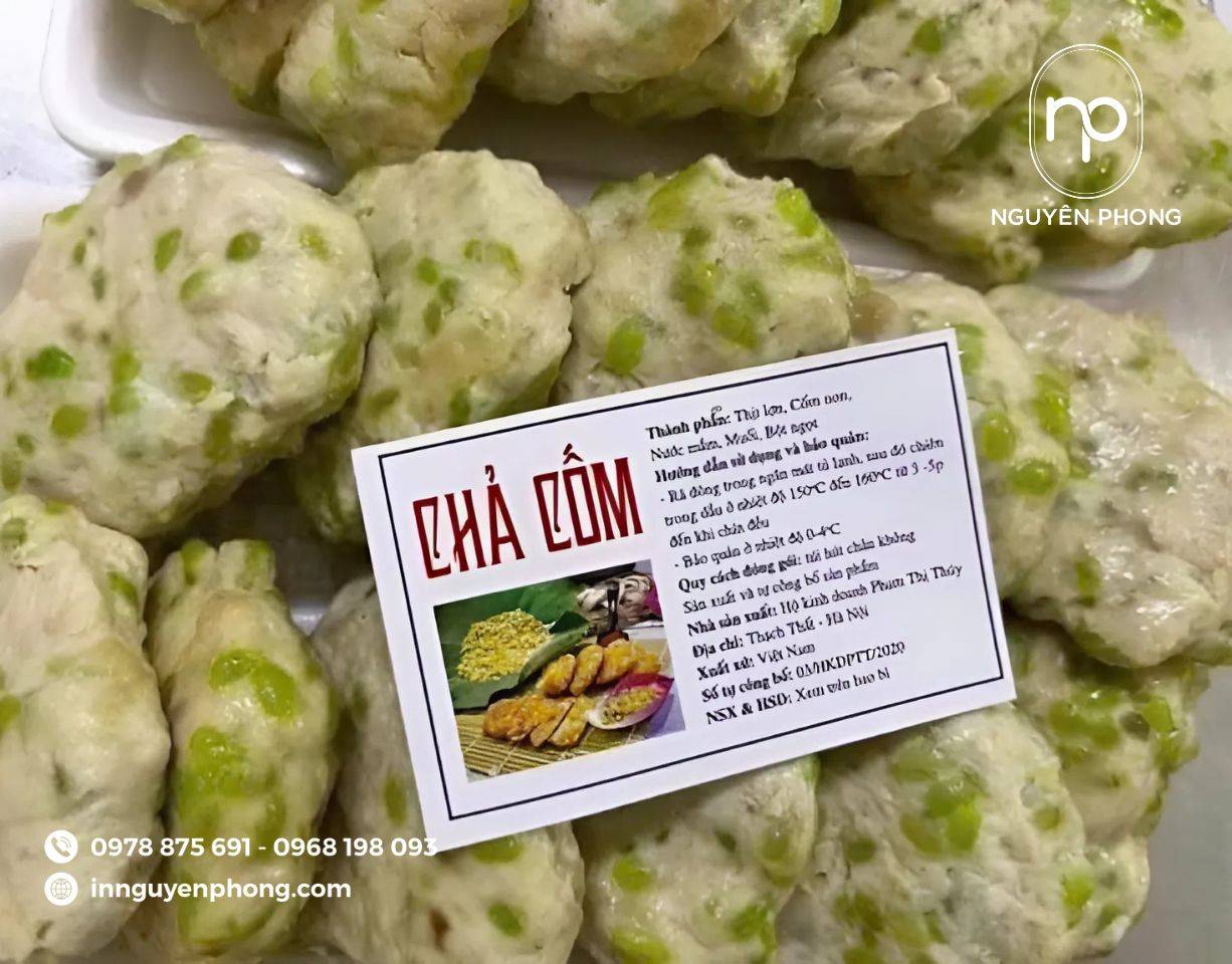 in tem nhãn chả cốm